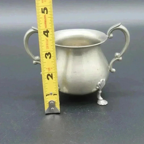Vintage Empire Pewter Sugar Bowl Vase Bowl Dish - Picture 3 of 6